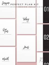 Perfect Plan Kit Printable Planner Bundle Modern Life Etsy Printable Planner Planner Bundle Planner