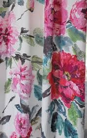 Designers Guild Shanghai Garden Digitally Printed Linen Peony Fabric Designers Guild Peonies Garden