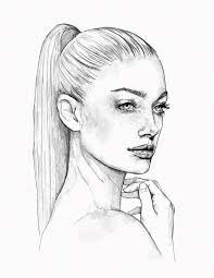 Bilder Zum Zeichnen Wie Zeichnet Man Frauengesicht Frau Pferdeschwanz Frisur Realitische Zeichnung Frisurenzeic Realistic Drawings Pictures To Draw Drawings