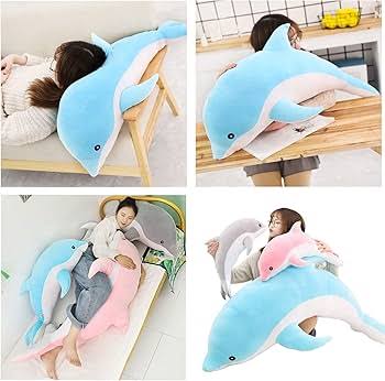 Amazon.com: Somao Dolphin Stuffed Animals Plush Pillow Super Soft Sea Animal Plush Toys Dolls for Boys Girls Sleeping Cushion Gift (50cm/19.68in, Blue) : Toys & Games
