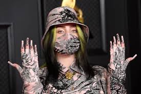 There are 50 billie eilish tattoo for sale on etsy, and they cost 20,28 £ on average. Billie Eilish Matched Her Gothic Floral Grammys Manicure To Her Gucci Outfit