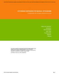 Kitchenaid refrigerator manual kfcs22evms8 dimensions of twin. Kitchenaid Refrigerator Manual Kfcs22evms By Mor19213 Issuu