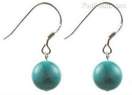 turquoise gemstone drop earrings