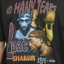 Back in elementary, i thrived on misery left me alone i grew up amongst a dying breed as my mind couldn't find a place ta rest untill i. Mister Tupac So Many Tears Oversize Tee Black Shop Tetuan