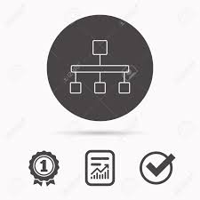 hierarchy icon organization chart sign database symbol report