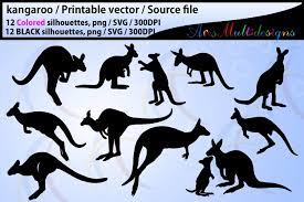 Download Kangaroo Silhouette Eps Svg Vector Png Colored Kango Silhouette Colored Kangaroo Cute Kangaroo High Quality 18087 Illustrations Design Bundles