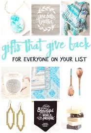 gifts that give back for everyone on