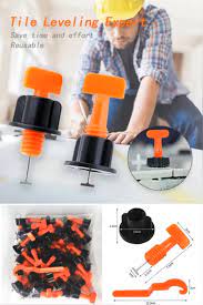 Reusable Anti Lippage Tile Leveling System 50 Pcs Pack Video Tile Leveling System Tiling Tools Garage Tools