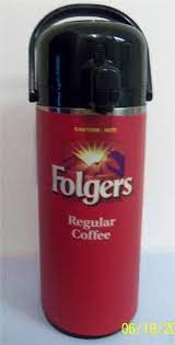 Vintage Large Folgers Coffee Thermos Dispenser Peacock Vacuum Bottle Japan Rare Folgers Coffee Thermos Coffee Brewing Folgers