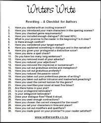 Rewriting Checklist For Authors Writers Write Editing Writing Book Writing Tips Writing A Book