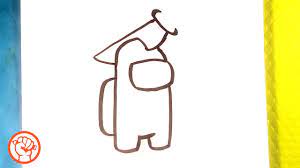 How To Draw Among Us Knife Hat Easy Pictures To Draw In 2021 Pictures To Draw Simple Pictures Easy Pictures To Draw