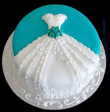 If You Want To Have A Bit Of The Elegance From Breakfast At Tiffany S The Ladies At Your Bridal Shower Wil Wedding Shower Cakes Bridal Shower Cakes Dress Cake