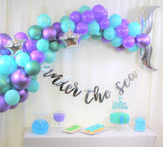 Green safari party supply jungle animals theme party hanging decoration balloons. Qutechat Mermaid Tail Balloons Arch Garland Kit Ocean Themed Party Decorations Supplies Teal Purple Balloon Decor Cake Topper Under The Sea Banner Glue Dots Diy Decorating Set For Birthdays