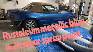 How To Spray Paint A Car W Rustoleum And 2k Clear Amazing Results Youtube