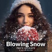 Blowing Snow Overlays, Realistic, Snow Blowing, Overlays, Overlay,  Photoshop Overlay, Winter Overlay, Christmas Overlay, Snow, DOWNLOAD