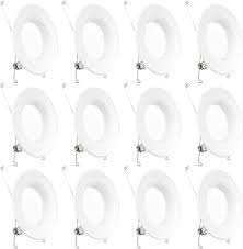 Maybe you would like to learn more about one of these? Sunco Lighting 12 Pack 5 6 Inch Led Recessed Downlight Baffle Trim Dimmable 13w 75w 6000k Daylight Deluxe 965 Lm Damp Rated Simple Retrofit Installation Ul Energy Star Amazon Com