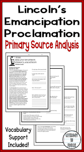 Emancipation Proclamation Activity Distance Learning Civil War Worksheets Summary Writing Primary And Secondary Sources Upper Elementary Resources