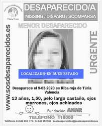 La madre de las niñas desaparecidas en tenerife pide como regalo de cumpleaños difundir las fotos y beatriz z.z., madre de las niñas anna y olivia, desaparecidas desde el pasado 27 de abril en la isla la asociación sos desaparecidos ha activado la búsqueda de carla camacho jiménez, una. Menor Desaparecida Hallada En Buen Estado La Nina De Valencia