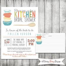 Kitchen Bridal Shower Invitation Printable File 5 X 7 And Matching Recipe Card On Etsy 15 00 Kitchen Bridal Shower Bridal Shower Bridal Shower Invitations