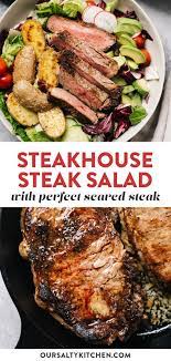 Healthy Steak Salad Keto Or Whole30 Recipe In 2021 Steak Salad Healthy Steak Healthy Dinner Recipes