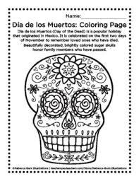 In reality it's such a colorful, beautiful celebration of family and loved ones. Dia De Los Muertos Coloring Page Worksheets Teaching Resources Tpt