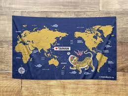 make world 運動浴巾 藍地黃虎喵喵叫 country flags eu flag urom