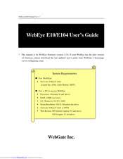 Maybe you would like to learn more about one of these? Webgate Webeye E104 Manuals Manualslib