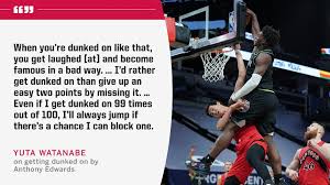 Our exclusive posters have been high resolution scanned from original source material such as studio negatives, 35mm slides and large format transparencies to achieve the ultimate quality in the most. Nba On Espn ×'×˜×•×•×™×˜×¨ I D Rather Get Dunked On Than Give Up An Easy Two Points By Missing It Yuta Watanabe Isn T Dwelling On That Anthony Edwards Poster Dunk Https T Co Bdkrlunvok