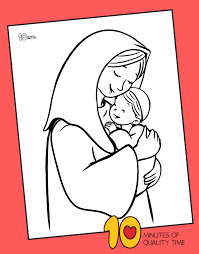 Just click the save button below. Mary And Baby Jesus Coloring Page 10 Minutes Of Quality Time