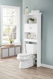 Over The Toilet Storage Organizer Mainstays Space Saver Wood Cabinet White Rack Ebay Bathroom Space Saver Toilet Storage White Bathroom Storage