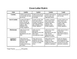 Resume and cover letter updated with correct capitalization, spelling and grammar. Cover Letter Rubric By Alexa Hirschberg Teachers Pay Teachers