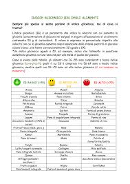 Il carico glicemico valuta l'effetto sulla glicemia di un alimento basandosi sulle quantità effettivamente consumate. Indice Glicemico