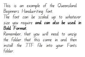 Queensland Beginners Handwriting Font Ready To Download And Install Immediately