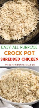 Easy Crockpot Shredded Chicken The Salty Marshmallow Recipe Super Easy Crockpot Recipes Chicken Crockpot Recipes Recipes