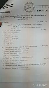 Bsc Interior Design Question Paper Mangalore University