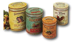 Audreys set of 4 vintage look galvanized metal kitchen canisters. Set Of 4 Large Vintage Antique Style Round Metal Nesting Kitchen Canisters With Lids Sugar Tea Coffee And Flour Buy Online In Guernsey At Guernsey Desertcart Com Productid 42430658