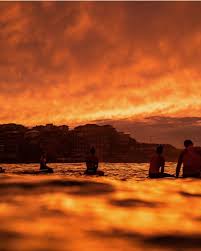 Bondi Beach Bondibeach Bondi Beach Morning Orange Aesthetic Peaceful Sydney Australia Australia Travel Bondi Beach Australia