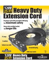 Posted by so unless you have a power outlet wired for 60 amps at 120v (and i'm pretty sure you don't) you won't no. Extension Cord 120v 25 Discounted Hydroponic Commercial Indoor Outdoor Grow Supplies At Growgeneration
