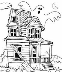Printable Haunted House Coloring Pages House Colouring Pages Haunted House Drawing Halloween Coloring Pages