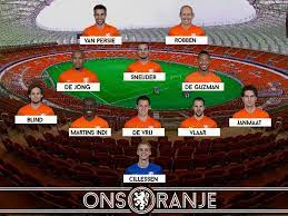 Nederland Australie Dezelfde Opstelling Als Tegen Spanje 18 06 2014 Wk 2014 Nederland Voetbal