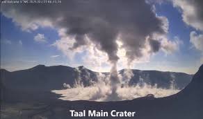 Is a philippine national institution dedicated to provide information on the activities of volcanoes, earthquakes, and tsunamis, as well as other specialized information and services primarily for the protection of life and property and in support of economic, productivity, and sustainable development. Taal Volcano Luzon Island Philippines 5 000 Ft Steam Laden Plumes Volcanodiscovery