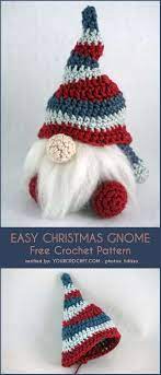 Cute Christmas Gnomes Free Crochet Patterns Christmas Crochet Patterns Crochet Christmas Gifts Crochet Patterns