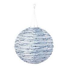 Solvinden Led Solar Powered Pendant Lamp Globe Blue White Globe Blue White Ikea Ikea Outdoor Lighting Ikea Outdoor Tiny House Decor