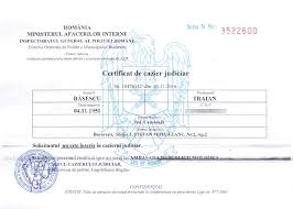 Certificatul de cazier judiciar este documentul eliberat persoanelor, care atestă situația judiciară a acestora și se eliberează persoanei fizice sau juridice care depune cererea tip personal, prin împuternicit sau prin reprezentant legal, însoțită de actele necesare. Facebook