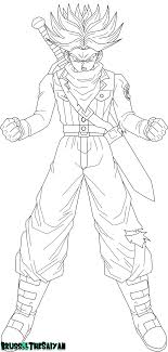 Super Saiyan Rage Trunks Lineart By Brusselthesaiyan On Deviantart Dragon Ball Art Dragon Ball Artwork Dragon Ball Super Art