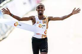 Olympic rio 2016 national record holder of 10km,15km & 10em & marathon. Abdi Nageeye Start Tijdens De Marathon Van Rotterdam