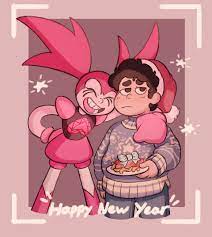 A bit late, but Happy New Year! Drew Spinel giving Steven a joke gift for  the occasion : r/stevenuniverse