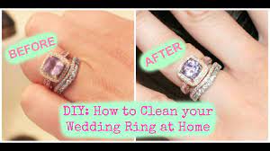 Diy How To Clean Your Wedding Ring At Home Clean Wedding Rings Cleaning Diamond Rings Wedding Rings