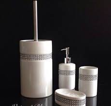Whether you're looking for a complete bathroom remodel or just need some creative bathroom ideas, we've got you covered. Diamante Sparkle Bath Accessory Set Ceramic Toilet Brush New Next Day Post Toilet Brushes Holders Bath Bath Accessories Set Toilet Brush Bath Accessories