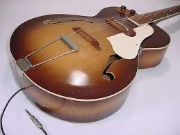 Vintage 1940 S Kay Archtop Acoustic Early Electric F Hole Harmony Guitar Ohsc Harmony Guitars Guitar Acoustic